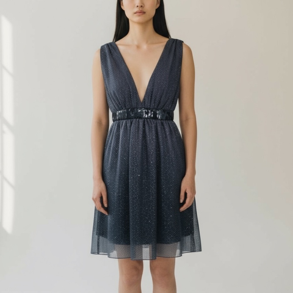 Eyeshadow Ombre Sequin Glitter Dress Size 5 Grey Black